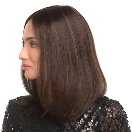 Asian Human Hair Wig Dark Brown with Highlights KESHI # 2/4+6/8H