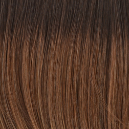 Heat-resistant synthetic wig Warm-toned medium brown with dark roots TARANTELA #9/14/6R