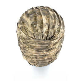 Golden turban with decorative pleats GOLD DUST