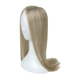 Slavic virgin natural hair topper light grey 48cm DELMAR # Lightgrey