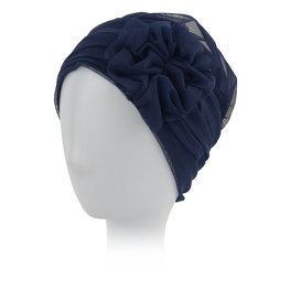 Navy blue retro-style turban BELLA # BM20