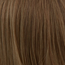Asian Human Hair Wig Medium Brown with Root KESHI # 6/33R + 8/12H