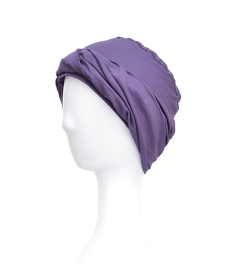 Purple bamboo turban LISBON # B/30 dark purple*