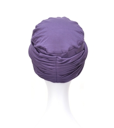 Purple bamboo turban LISBON # B/30 dark purple*