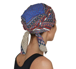 Easy to put on, lightweight, and comfortable multicoloured turban FELICJA NEW #181.