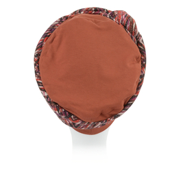 Brown turban with a light and breathable lining CARDIFF # B125+TL64