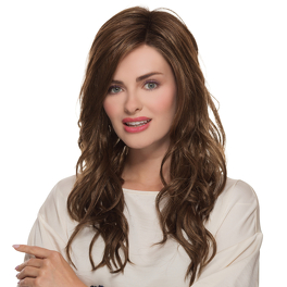 Synthetic wig in brown with roots JELLY #8/14/6R