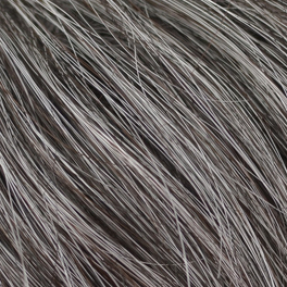 Synthetic dark brown wig with grey highlights VOYAGE #44
