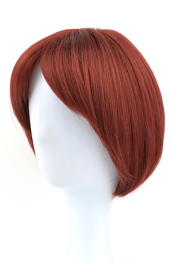 Synthetic dark brown wig with grey highlights VOYAGE #44