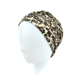Warm leopard print turban LYNX