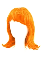 Orange Party Occasional Synthetic Wig