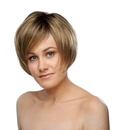Brown Synthetic Hair Wig with Light Highlights SONYA #8/27/1830