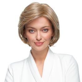 Women's synthetic wig brown with roots heat resistant HONEST #6/8/12/4R