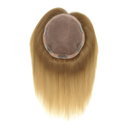 Slavic dark blonde hair topper with highlights STILLA 20cm #8/12+12/14H