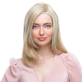 Synthetic blonde topper with root RUE # R14/88/8R