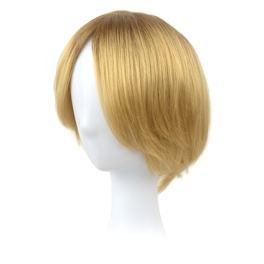 Slavic blond natural hair topper with ombre roots AVA 15cm #10R+14/16