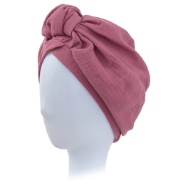 Pink VERBENA turban with original knot # ME12+B61