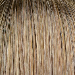 Blonde synthetic hair wig with roots CATRIONA #18/24/22/8R