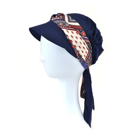 Navy Blue Turban with Peak SARA #183/181*