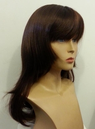 Carnival party wig chestnut brown MODEL SA-123 #33
