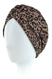 Beige retro panther print turban RIGA # TL/68*