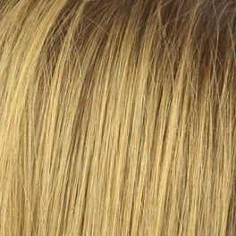 Natural Slavic hair topper Ombre Blonde with Brown Roots  35cm AVA #6/8/30R+14/16
