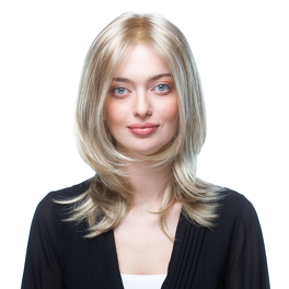 Women's synthetic wig in very dark brown KIRA #2
