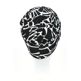 Black patterned turban BARBADOS # B43