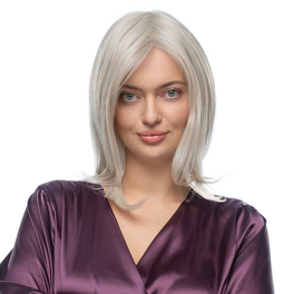 Synthetic heat-resistant half wig in chestnut brown PINE #830/131/14