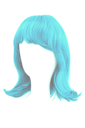 Occasional light blue party wig # synthetic