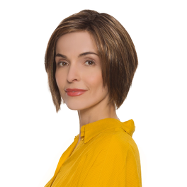 Synthetic Hair Wig Warm Brown with Darker Roots OLIVIA #4/30/27/4R