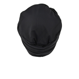 Light and comfortable black bath turban with decorative draping AQUA #990.