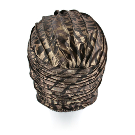 Metallic turban with elegant draping DESERT*