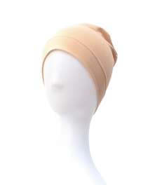 Light, simple, and seamless beige turban BAJA #138.