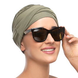Ruched Olive Turban JAVA # B104