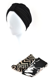 Elegant and flexible black turban OLIVIA # BM05