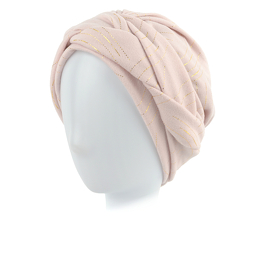 Blush pink turban set with headband SABBIA