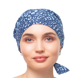 Simple to assemble, light and comfortable navy blue turban FELICJA NEW # T-394*