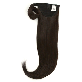 Heat-Resistant Synthetic Hair Extension 48cm Straight Dark Brown LONG ME EASY #R2