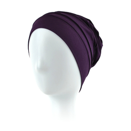 Classic turban with delicate stitching ORCHID #38 plum