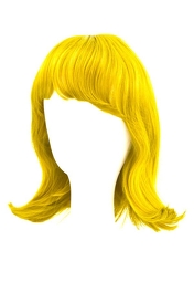 Occasional party yellow wig # synthetic