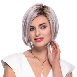 Synthetic platinum blonde wig with roots LOYAL # R4/60/10R