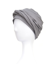 Grey turban made of bamboo material LISBON # B/44 grey