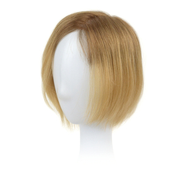 Slavic natural hair blonde topper with roots AIKA 20cm #6/8/10R+14/16