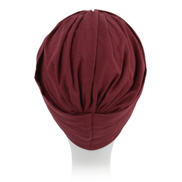 Light and warm burgundy TOKYO turban with a visor # BM151
