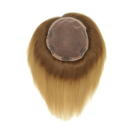 Slavic Virgin Hair Topper 15cm Dark Blonde with Highlights STILLA #8/12+14/16H