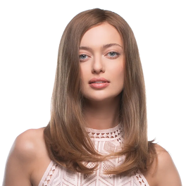 Slavic natural wig long hair medium brown 45cm KYA XY #8/12