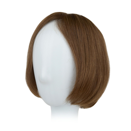 Natural Slavic virgin hair topper warm brown AIKA 20cm #6/8