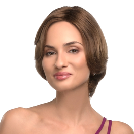 Natural Slavic hair wig in medium brown LOA S #6/8/10