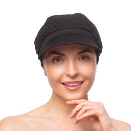 Black turban with decorative embroidery SEVILLA # Q11725